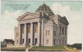 Kansas City Missouri MO Postcard 1910 Second Church Christ Scientist  - $4.09 CAD