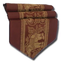 TIL010 bronze table runner tablecloth elephant tablerunner silk 150x30cm... - $17.99