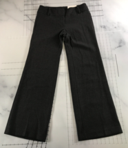 Ann Taylor Loft Pants Womens 6 Dark Grey Waistband Stitch Detail Wide Leg - $27.80