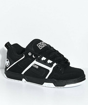Mens DVS Comanche Skateboarding Shoes NIB Black White Leather - £50.40 GBP
