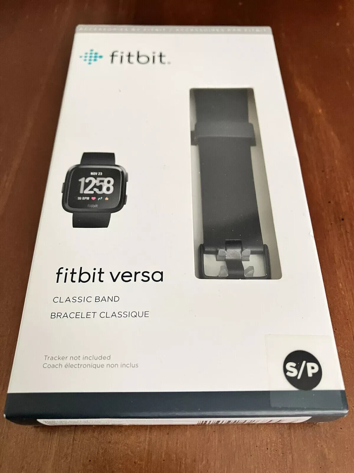 FITBIT OEM VERSA BLACK CLASSIC REPLACEMENT BAND SIZE SMALL NEW IN BOX LT1 - $12.19
