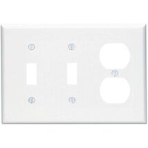 Leviton 80521-W WH WP 3G 2TGL 1DUP MIDWAY SIZE - $24.21 CAD