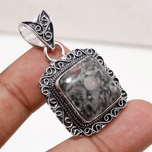 Black Fossil Coral Vintage Style Gemstone Handmade Pendant Jewelry 1.80" SA 2124 - £3.98 GBP