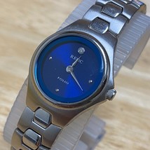 Relic Folio ZR33384 Lady 30m Silver Tone Blue Dial Analog Quartz Watch~New Batt - £9.45 GBP