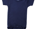 Unisex 100% Cotton Navy Interlock Short Sleeve Bodysuit Onezie Newborn - $11.49