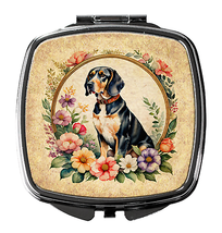 Square Compact Mirror With American English Coonhound Artwork - £12.30 GBP