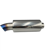 Universal JS Racing JDM Style Dolphin Tip Turndown Drop Muffler Exhaust ... - $179.03 CAD