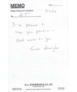 Ed Eddie Sandford Signed 1998 Handwritten Letter Bruins - $49.49