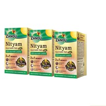 3 Pack X Zandu Ayurvedic Nityam Tablets (30Tabs) for Constipation, Gas, ... - £15.41 GBP
