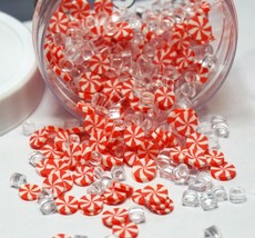 Christmas Sprinkles Icy Red Peppermint Candies Sprinkle Mix Kids Small Gift - £4.74 GBP