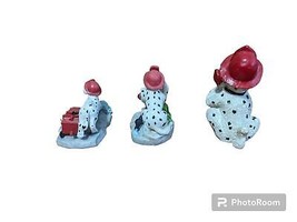 Vintage Cute set 2 Mini Dalmatian Dogs Resin Figurines,One 4&quot; Dalmatian Fireman - £16.61 GBP