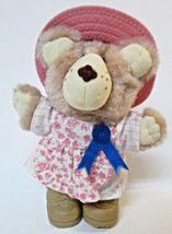 Wendy&#39;s Furskin Furskins 7&quot; Hattie Teddy Bear Plush Stuffed Animal 1986 Promo - £7.84 GBP