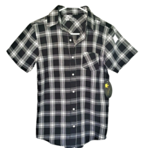 New w Tags Boys Size 12 Littlest Prince Couture Shirt Cotton Black&amp; White Plaid - £9.41 GBP