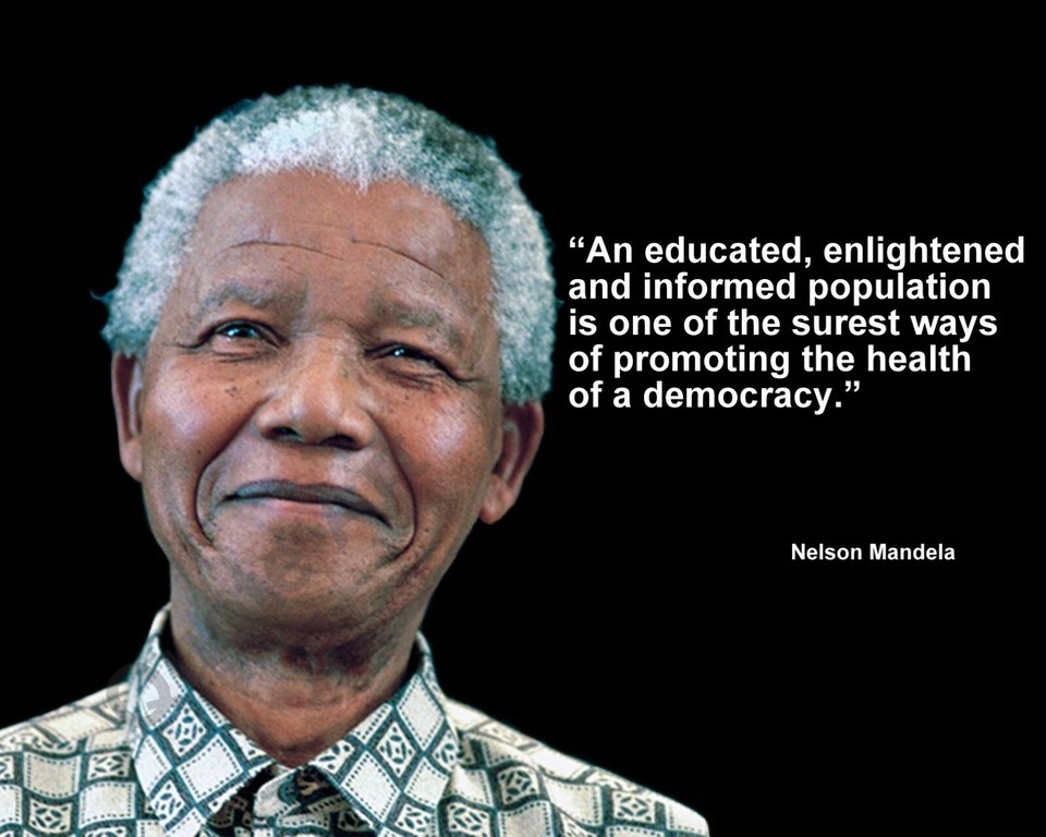 NELSON MANDELA &quot;AN EDUCATED, ENLIGHTENED AND...&quot; QUOTE PHOTO VARIOUS SIZES - $4.95+