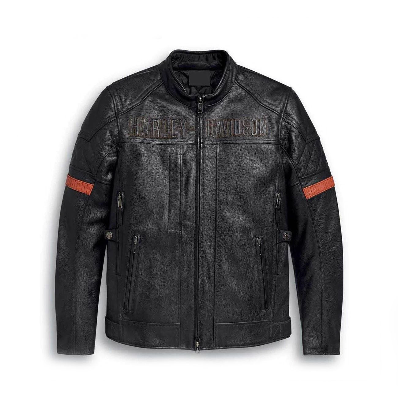 Harley-Davidson Men’s Triple Vent System Trostel Real Leather Jacket