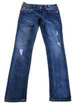 Womens Miss Me Jeans Boyfriend Ankle Fit Size 27  x 31 Mid Rise Distressed - £24.13 GBP