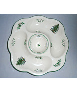Spode Christmas Tree Crudite Chip &amp; Dip Sectioned Tray 13&quot; - £15.50 GBP