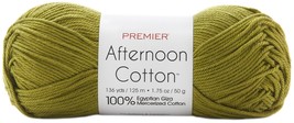 Premier Yarns Afternoon Cotton Yarn-Olive - £16.34 GBP