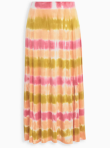 Torrid Women&#39;s Pink Multi Tie Dye Maxi Skirt, Front Slits, Plus Size 4X-26 - £23.51 GBP