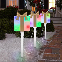 Gemmy Orchestra of Lights Multicolor Gifts Christmas Pathway Stakes NEW! - $69.29