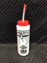 Coca Cola Safeway 1989 Alaska UAA Seawolves Pop Water Bottle Straw Red Lid - £6.21 GBP