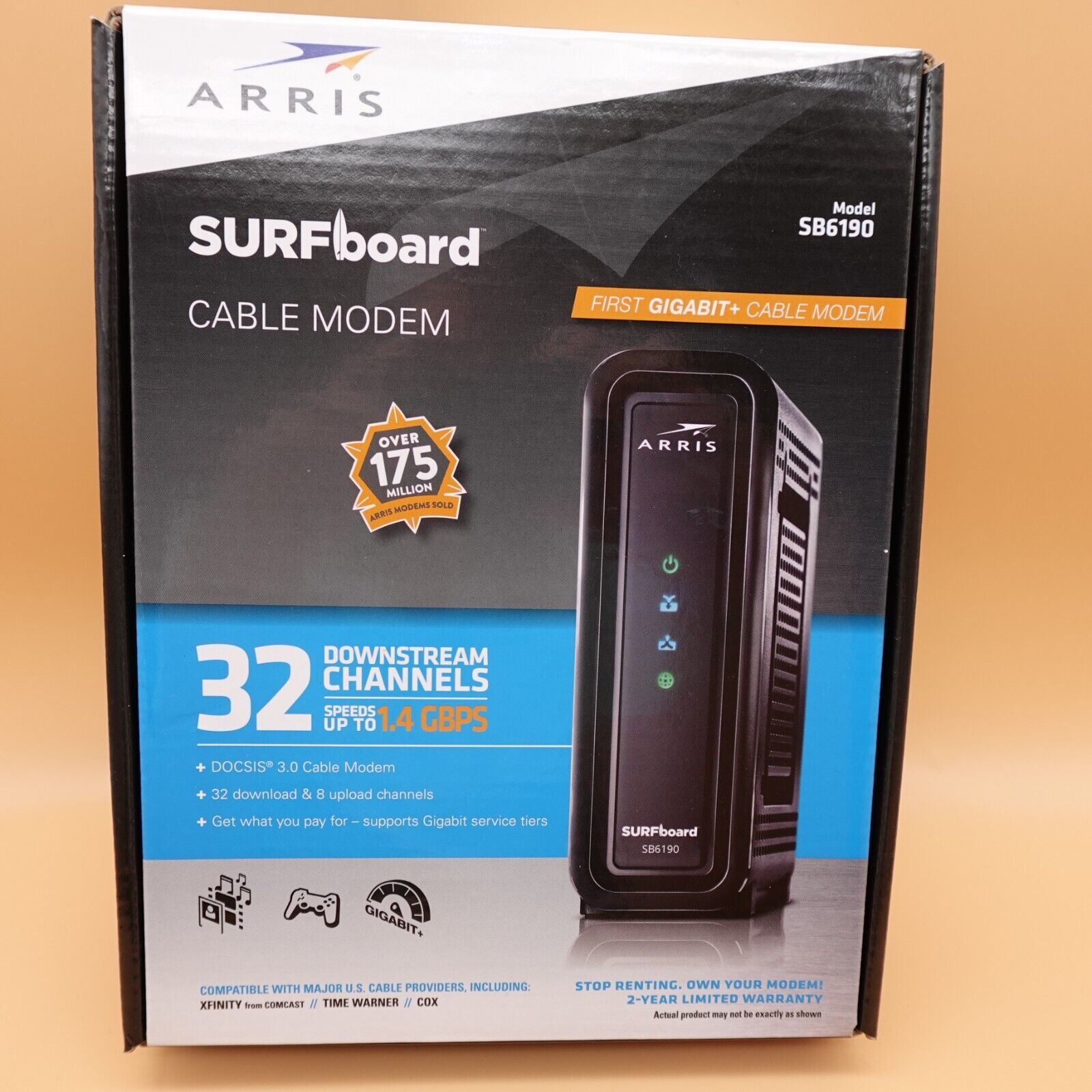 Arris SURFboard  Cable Modem DOCSIS 3.0 Technology Gigabit+ Model SB6190 - $24.95