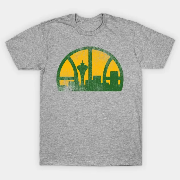 Seattle Supersonics Vintage Distressed Basketball T-Shirt - $319.81 MXN