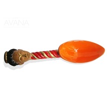 Hand made African Revived Ceremonial Spoon with Baule Female Figurine Tribal Eth - £133.53 GBP