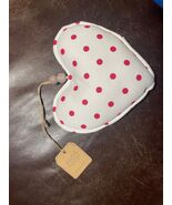 Adams &amp; Co Polka Dot Heart Ornament With Wooden Beads &amp; Twine Hanger - $11.88