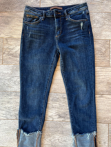 Joes Jeans Cropped size 28 Cuffed Denim Capri Stretch Womens Raw Hem Dis... - $25.01