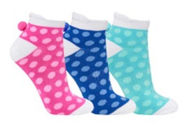 New for 2024 Surprizeshop 3 Pairs of Ladies Golf Socks. Multi Spot. - £11.88 GBP