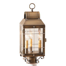 Martha&#39;s Post Lantern in Weathered Brass USA Handcrafted with Warranty - £289.44 GBP