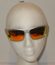 Optic Edge Silver Wrap Sunglasses Mirror Orange Lenses Sport Shield Men’... - $14.80