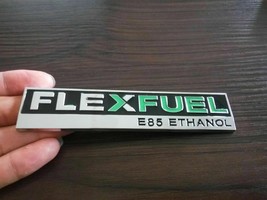 3D  Chrome Flex Fuel E85 Ethanol Car Trunk Rear Emblem  Decal Stickers - $93.80