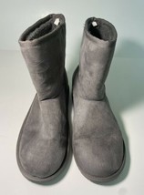 Childrens Place Girls Youth Gray Fur Suede Winter Warm Bear Paw Boots Mid Calf 6 - £15.76 GBP