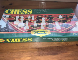 Pressman Premier Classic Chess Set 1980s Plastic 2.5&quot; King +Board Good C... - $16.82