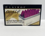Clairol Quick Lift Heated Styling Clips Pink New In Box Vintage 1993 L-12 - £36.72 GBP