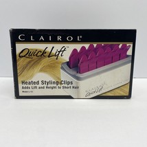 Clairol Quick Lift Heated Styling Clips Pink New In Box Vintage 1993 L-12 - £36.77 GBP