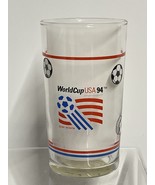 Vintage World Cup USA 1994 Soccer Glass Cup Dog Height 4-3/4&quot; Clear - €7,43 EUR