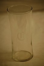 Vintage Tall Ice Tea Drinking Glass Tumbler Engraved Old English Typefac... - $9.89