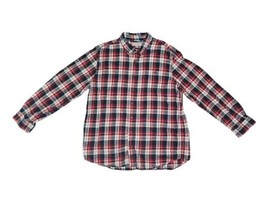Carhartt Flannel Shirt Mens Size 2XL Tall Trumbull Long Sleeve Plaid Red Blue  - £22.41 GBP