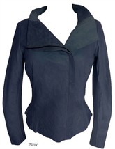 Cigno Nero lene leather jacket in Navy - size 38 - $196.02