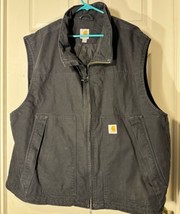 Carhartt Quick Duck Vest Mens 3XL Black Jefferson Vest 101494 001 Quilted #6531 - $59.99