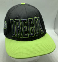 NCAA Oregon Ducks Flat Bill Snapback Hat Zephyr Black Green Embroidered - £13.96 GBP