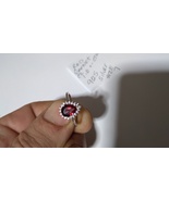 1.0 CTW Pear Natural Red Garnet Promise Bridal Wedding Classic Ring  - £156.11 GBP