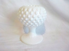 Vintage Fenton Milk Glass Hobnail Cup Rose Bowl Footed Stem - £14.95 GBP