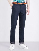 TED BAKER Navy Ondaway Regular-fit Tapered Golf Trousers Pants Sz 28W $239 - £51.89 GBP