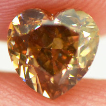 Heart Shape Diamond Natural Fancy Brown Loose VS2 Certified Enhanced 0.98 Carat - £859.30 GBP