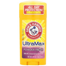 NEW Arm &amp; Hammer Ultramax, Deodorant ,Invisible Solid, Powder Fresh 2.6 Oz - £5.99 GBP