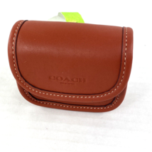 Coach AirPod Pro Case  Reddish Brown Leather Snap Small Pouch  M1 - £56.04 GBP